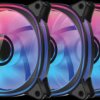 LC-CF-120-ARGB-KIT-R-B LC Power ARGB Reverse fan set of 3, 120 mm, black, controller hu