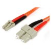 StarTech FIBLCSC2 2m Multimode 62.5/125 Duplex Fibre Patch Cable LC - SC
