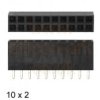Header socket 10-way x 2 row 2.54mm - Truconnect