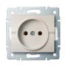 LOGI Gniazdo pojedyncze 2P śrubowe 16A 250V Kremowy 25144