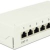 Delock Patch-Panel 8 Patchpanel CAT 6 1 U szary Zamontowany