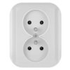 Topaz Gniazdo Podwójne P/T 2X2p+Z 16A, 250V Białe 00060278