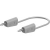 Stäubli 641034-10028 LK-4N-F25 Test Lead 100cm Grey Stackable Lamella Plugs