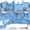 2-wire feed-through terminal, spring-clamp connection, 0.14-1.5 mm², 1 pole, 13.5 A, 8 kV, blue, 2200-1204