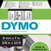 S0720670 DYMO D1 tape, 9 mm, black/transparent