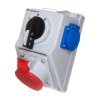 Zestaw gniazdo siłowe z wyłącznikiem L-0-P (lewo prawo) 1x32A/5p/400V 1x16A/3p/250V IP54 C32-48.1N 974014 ELEKTROMET