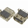 GNIAZDO USB typ A SMD czarne (2szt)
