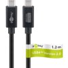 Kabel USB-C, USB4 wersja 2.0, 240 W, 80 Gbit/s, Power Delivery, 1,2...