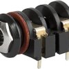 6.3 mm jack panel socket, 2 pole (mono), solder connection, plastic, 4833.2220