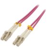 QOLTEC-54343 Patch cord światłowodowy OM4 LC/UPC,z obu stron 1m LSZH