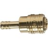Quick-release coupling, L 54 mm, 35 bar, brass, for plastics processing, food, pharmaceutical or electronics industry, 115648