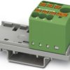 Distribution block, push-in connection, 0.14-4.0 mm², 7 pole, 24 A, 8 kV, green, 3273074