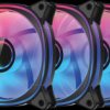 LC-CF-120-ARGB-KIT-B LC Power ARGB fan set of 3, 120 mm, black, with controller hub