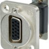 D-Sub socket, 15 pole, standard, equipped, straight, NADB15FF