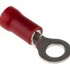 Zacisk oczkowy rozmiar przewodu 1.5mm² Ø , M4 izolowany średnica wew 4.16mm Czerwony RS PRO