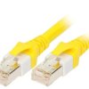 Patch cord SF/UTP 5e linka Cu LSZH,PUR żółty 1,5m 26AWG 09474747010