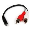 StarTech MUFMRCA 150mm Stereo Audio Cable - 3.5mm Female To 2x RCA Male