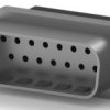 D-Sub plug, 15 pole, standard, unequipped, straight, crimp connection, 167293-1