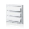 Wylot ścienny żaluzjowy 154x154mm fi 100mm szary MW100AZKGR