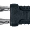 Adapter z wtykiem bananowym Męski typ Wtyk bananowy Czarny 12A Schutzinger rozmiar 4 mm
