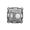 Regulator temperatury 2-biegunowy (16A), srebrne aluminium, Sedna Design i Elements SDD113506