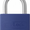 Kłódka aluminiowa Abus ABVS50005, 43x62x18 mm, niebieska