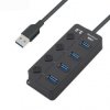 Aktywny Hub USB 3.0 - 4 porty z włącznikami