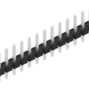 Pin header, 15 pole, pitch 2.54 mm, straight, black, SLLP109715Z