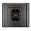 Flexi Gniazdo Pojedyncze Z/U Schuko Grafitowy 11Fgp-1Sp