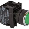 Przycisk kryty 2x NO stabilny zielony podświetlany