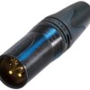 XLR plug, 10 pole, gold-plated, 1.0 mm², AWG 18, metal, NC10MXX-14-B