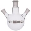 Glassco Round Bottom Flask Three Necks 250ml Centre Neck 19/26 Angled 14/23