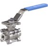 Stainless steel ball valve, L 140 mm, 63 bar, stainless steel, for pipe systems, 135917