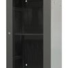 Szafa wisząca niedzielona 19 22U, drzwi blacha/szkło, ściągane osłony boczne z zamkiem, 600×450×1083 szer./gł./wys. mm RAL: sz