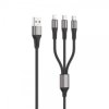 KABEL 3IN1 1.2M CZARNY VIDVIE