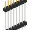 Pin header, 8 pole, pitch 2.54 mm, straight, black, 10056808