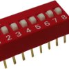DIP switche, 8 pole, straight, 25 mA/24 VDC, DX9A08C