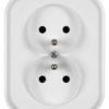 ECO Gniazdo podwójne z/u białe GPt-6C