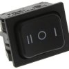 Przełącznik kołyskowy Wł.-wył.-wł. Nie 6 A DPDT Czarny IP40 Marquardt