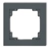 DECO Ramka uniwersalna z tworzywa grafitowy mat 28DR-1 KARLIK