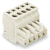 Female connector, 6 pole, pitch 5 mm, angled, light gray, 722-206/026-000