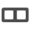 MINI Ramka uniwersalna podwójna zaokrąglona z tworzywa grafitowy 11MRTZ-2