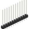 Pin header, 12 pole, pitch 2.54 mm, straight, black, 10048768
