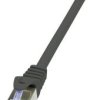 kabel LAN LogiLink CQ3083S, 1 szt., RJ45, CAT 6a, S/FTP, 7.50 m, czarny
