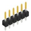 Pin header, 6 pole, pitch 2.54 mm, straight, black, 10048025