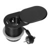 Gniazdo meblowe Ø6cm, wpuszczane w blat z przesuwną pokrywką, ładowarką USB i przewodem 1,9m, 1x2P+Z (French),OR-GM-9042(GS)/B
