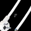 7108W-1,5M Power cable, CEE 7/7 to open end, H05VV-F, 3x0.75 mm², white.