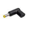 Adapter USB typu C na DC 5,5/2,5mm - wtyczka do zasilacza uniwersalnego - Akyga AK-ND-C01