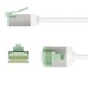 Patchcord kat.8.1-0500 U/FTP SLIM LSZH-TPE biały /5m/ 74363