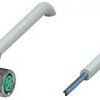 Sensor actuator cable, M8 cable socket, angled, A to open end, 3 pole, 5 m, PVC, gray, 3 A, 113450